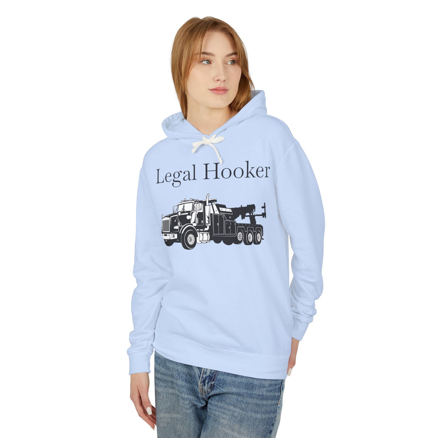 Legal H**ker Heavy Tow Truck Unisex Lightweight Hoodie