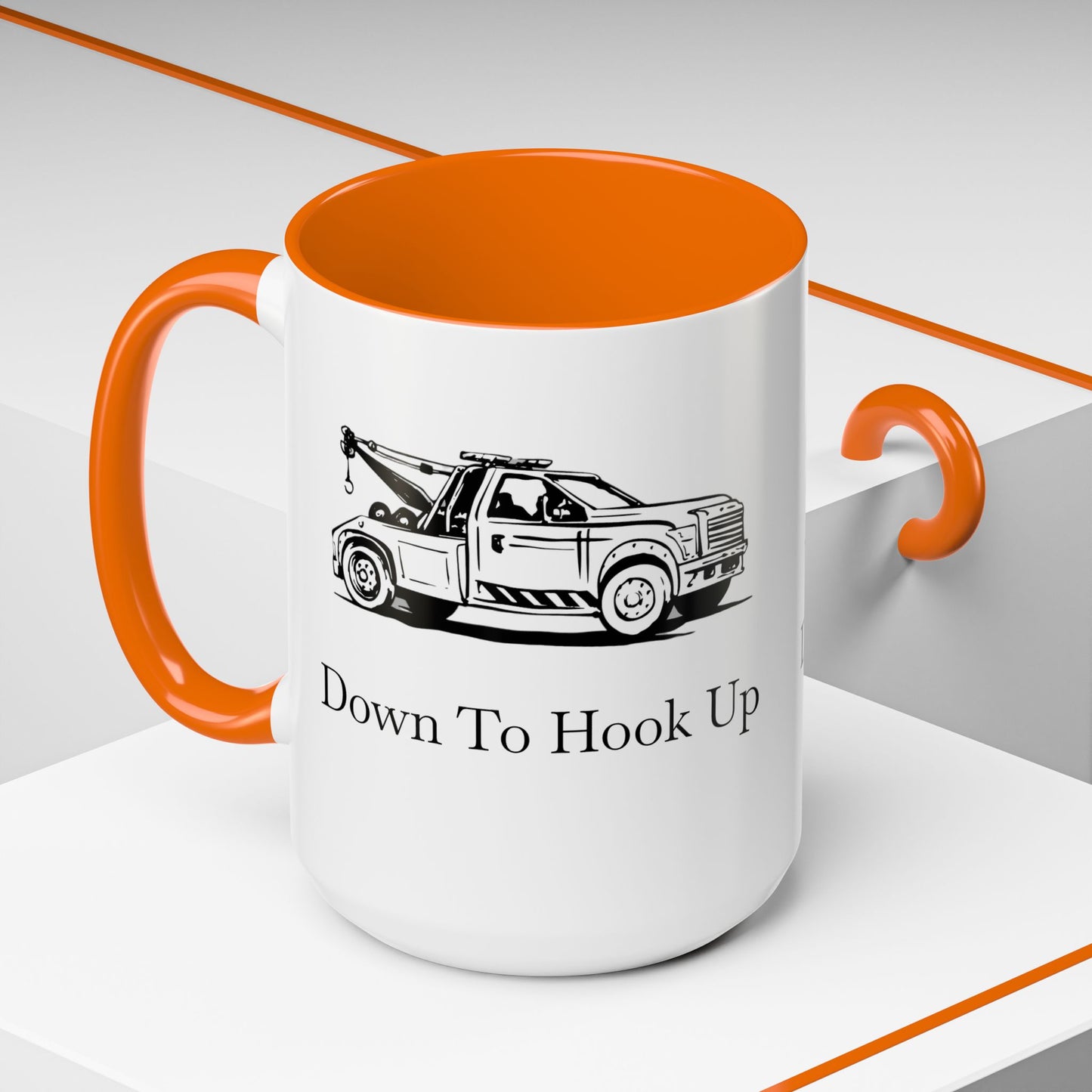 Down To Hook Up 2-Tone Coffee Mug
