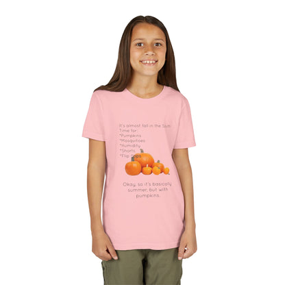 Fall In The South Youth Unisex Short Sleeve Crewneck Tee