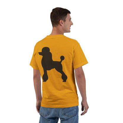 Poodle Silhouette Men's Short-Sleeve Crewneck Tee