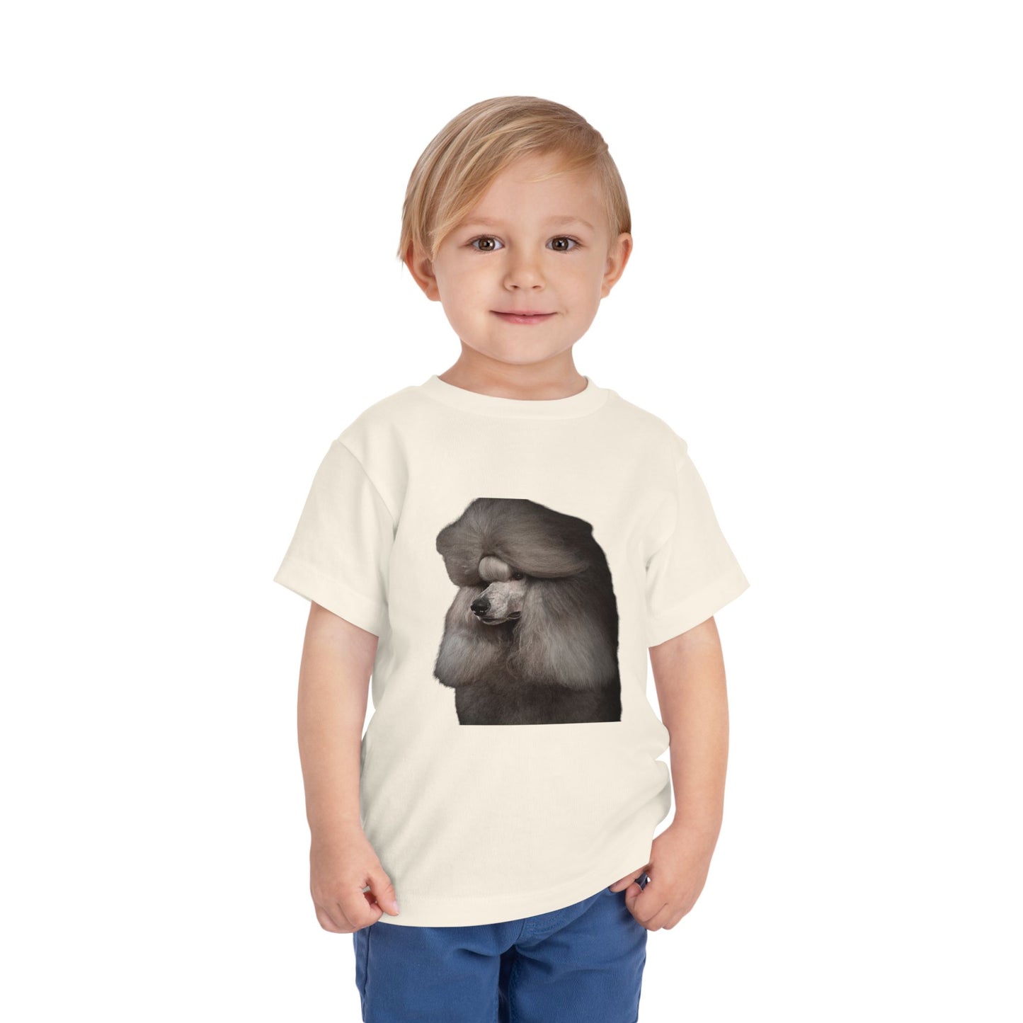 Poodle Head Toddler Unisex Short Sleeve Crewneck Tee