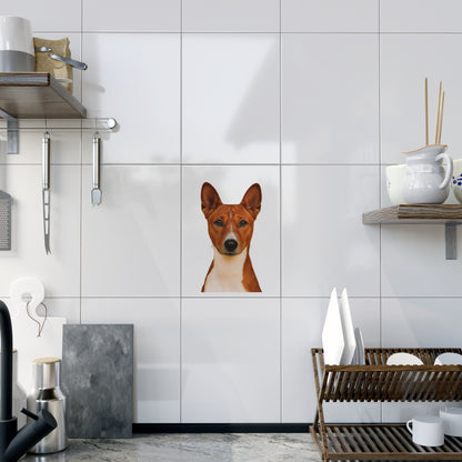 Basenji Head Ceramic Photo Tile