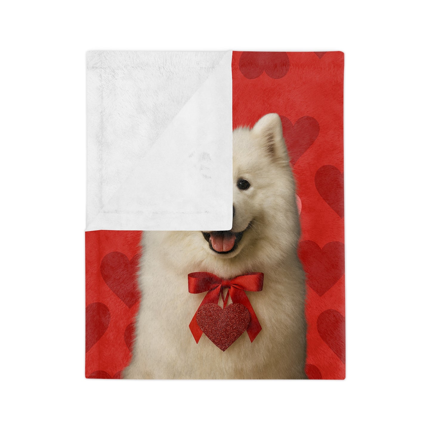 Cupid's Companion Samoyed Velveteen Microfiber Blanket