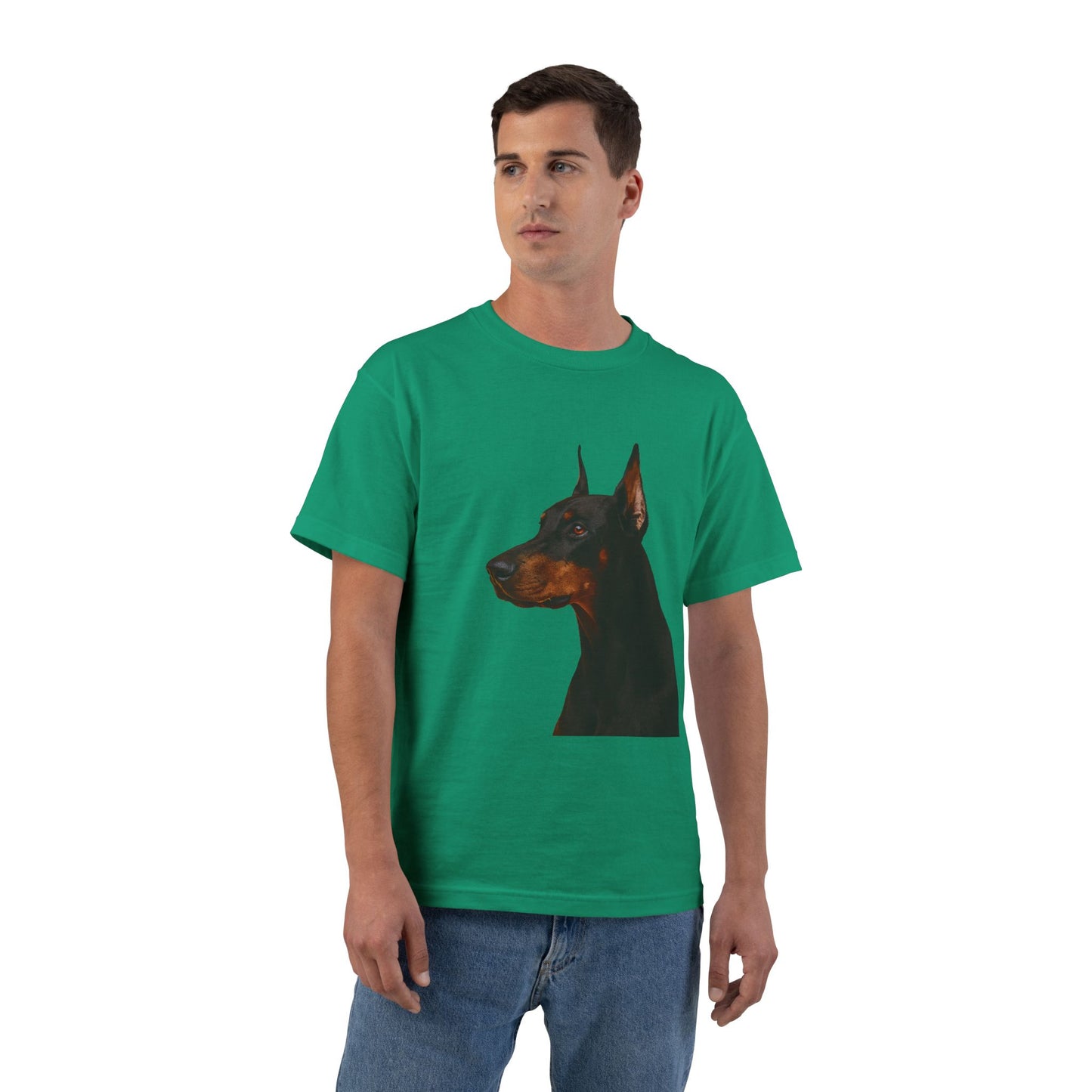 Doberman Head Men's Short-Sleeve Crewneck Tee