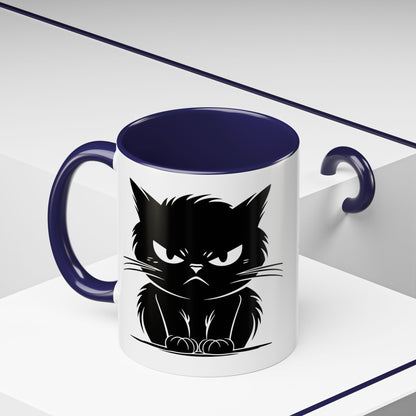 Angry Cat 2-Tone Coffee Mug