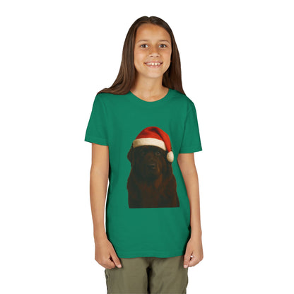 Santa Paws Newfie Youth Unisex Short Sleeve Crewneck Tee