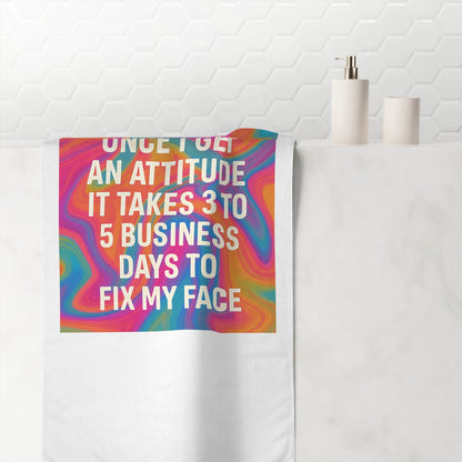 Fix My Face Mink-Cotton  Beach Towel