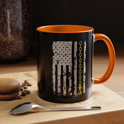 Thin Yellow Line 2-Tone Coffee Mug