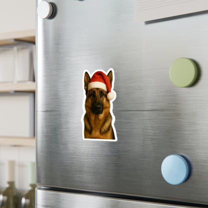 Santa Paws German Shepherd Vinyl Decal