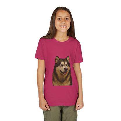 Malamute Head Youth Unisex Short Sleeve Crewneck Tee