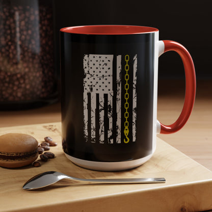 Thin Yellow Line 2-Tone Coffee Mug