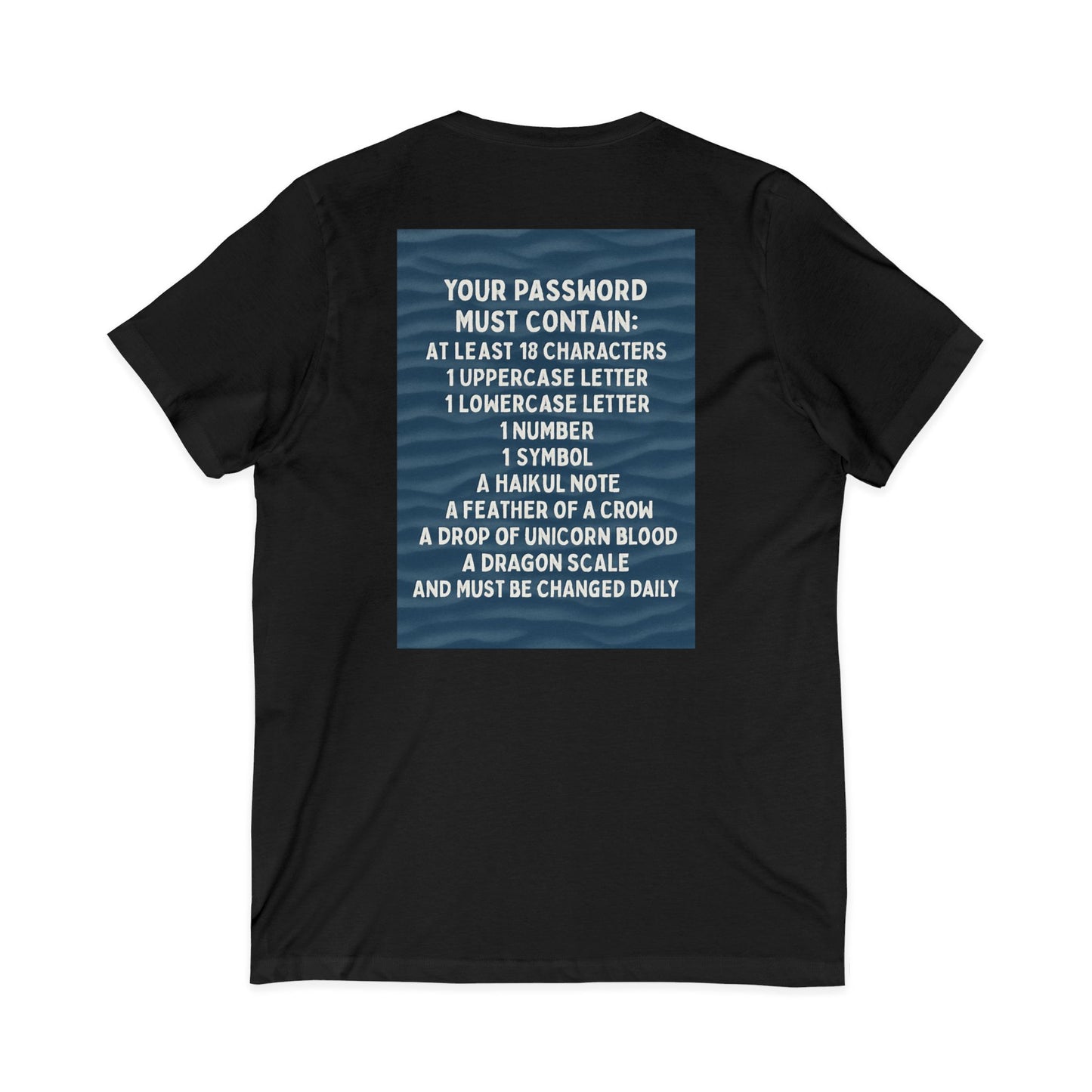 Password Unisex Short Sleeve V-Neck Tee