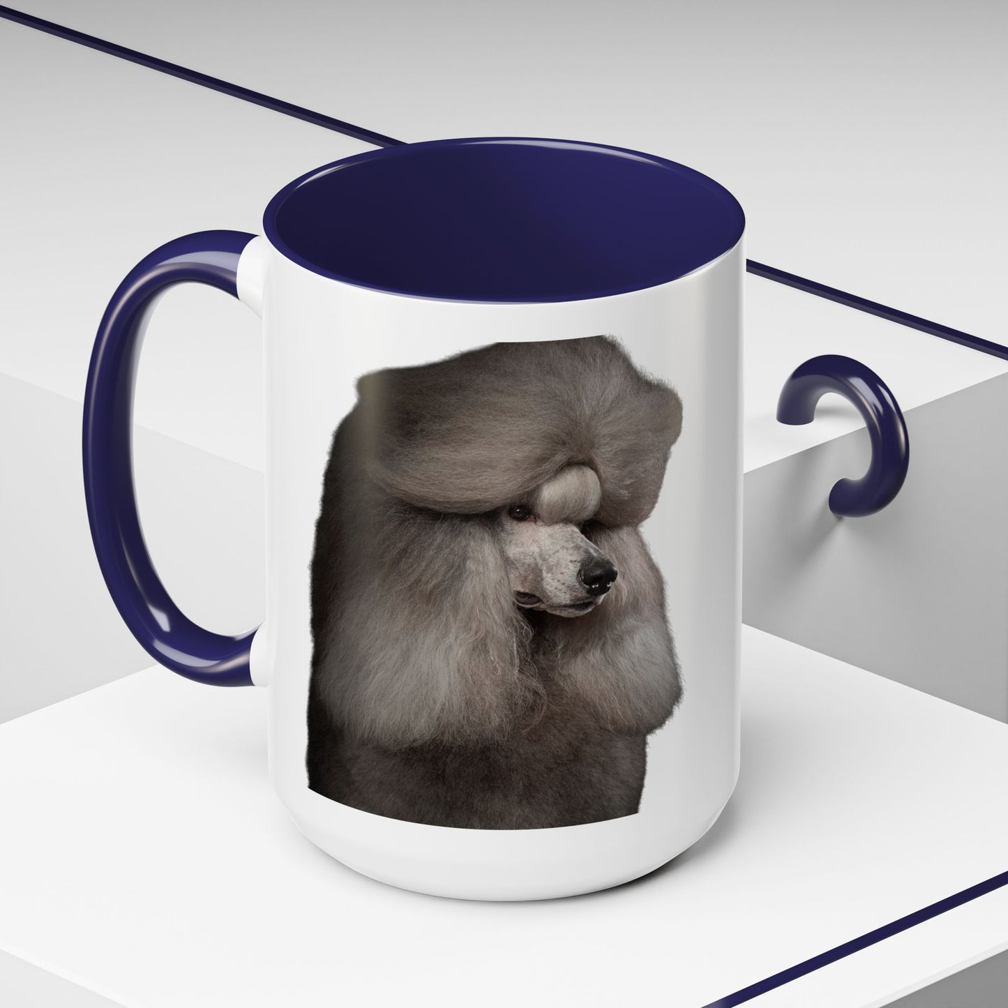 Poodle Head 2-Tone Coffee Mug