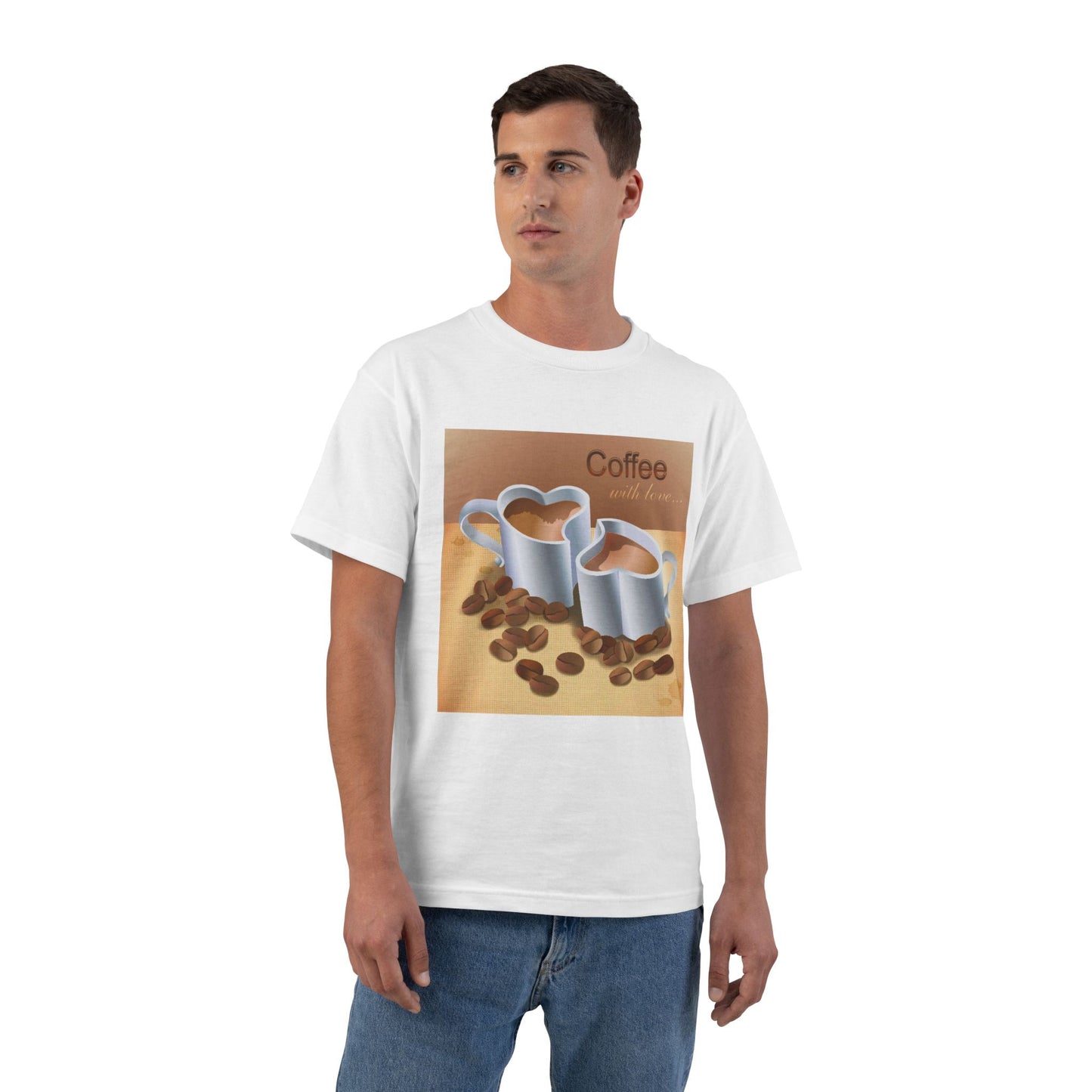 Coffee With Love Men's Short-Sleeve Crewneck Tee