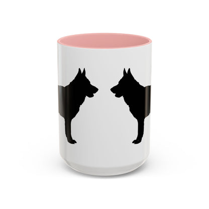 German Shepherd Silhouette 2-Tone Coffee Mug