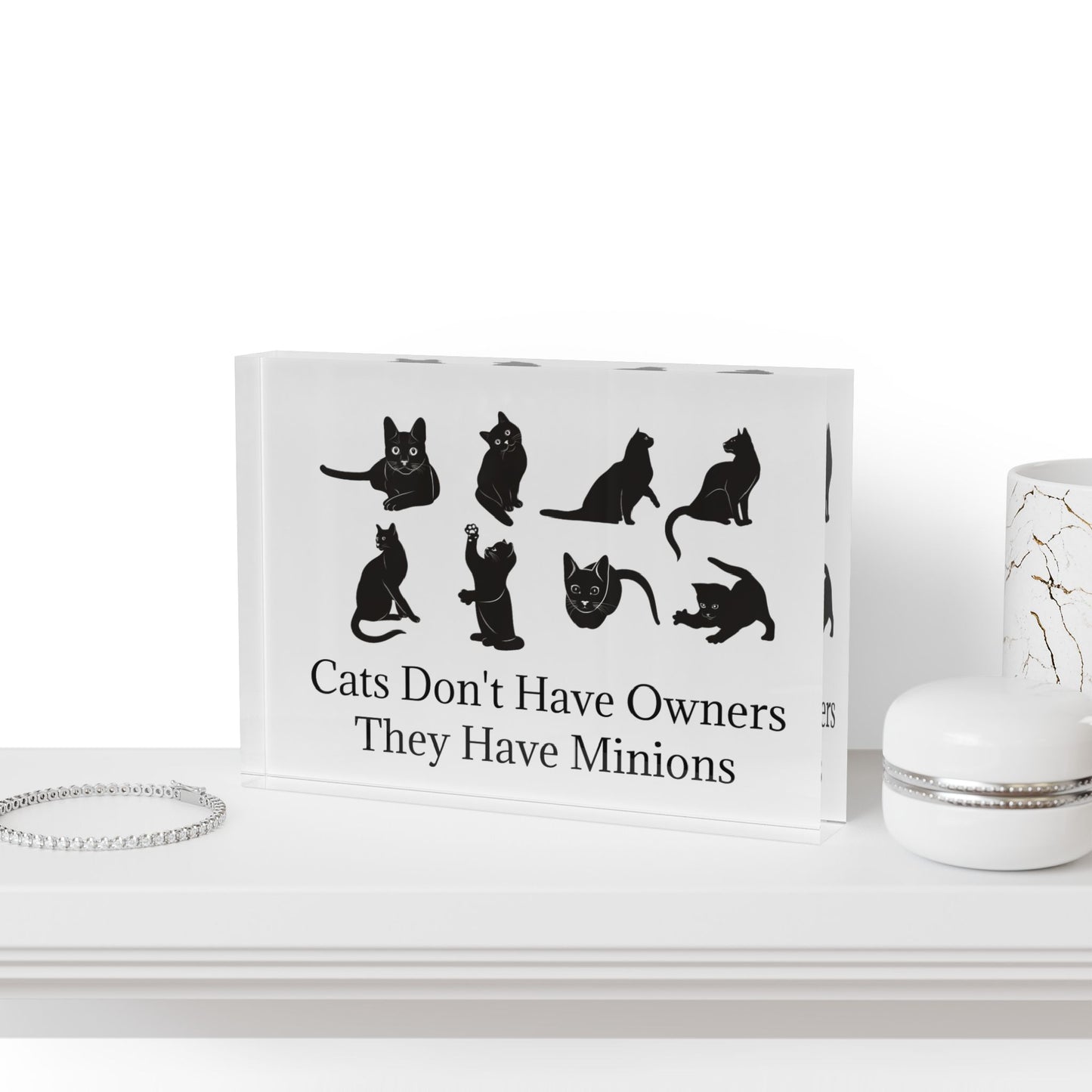 Cat Minions Acrylic Photo Block