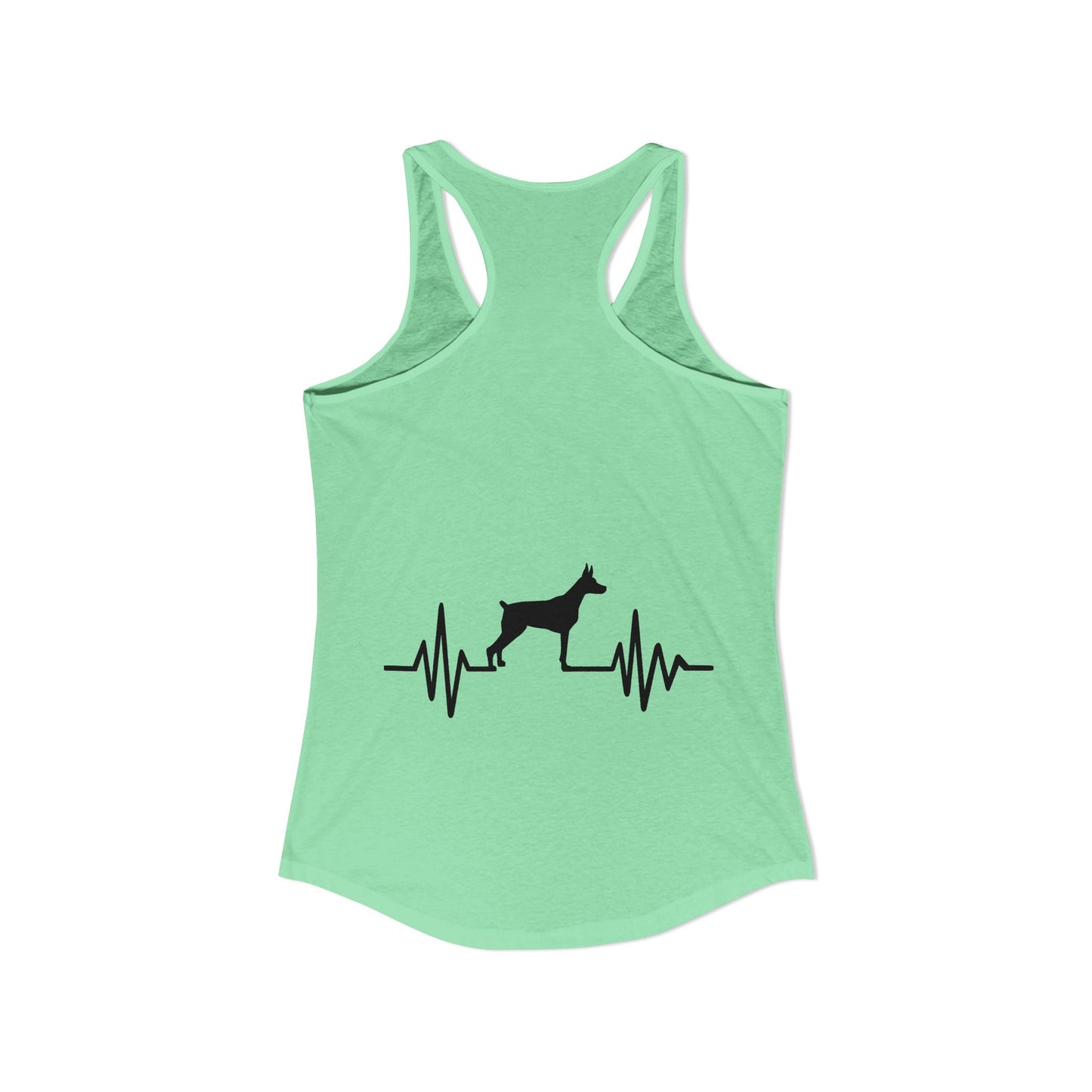 My Heart Beats For Dobermans Women's Racerback Tank