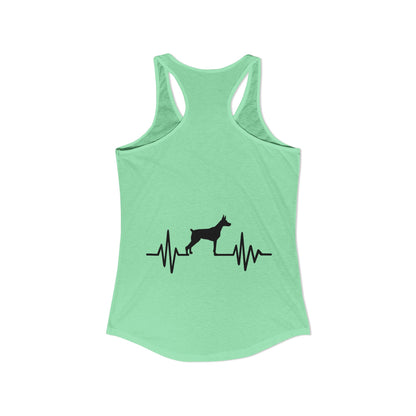 My Heart Beats For Dobermans Women's Racerback Tank