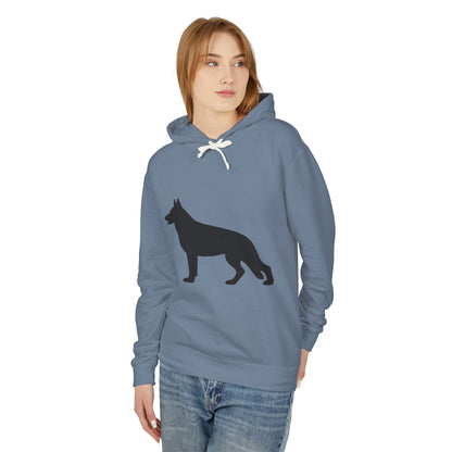 German Shepherd Silhouette Unisex Lightweight Hoodie