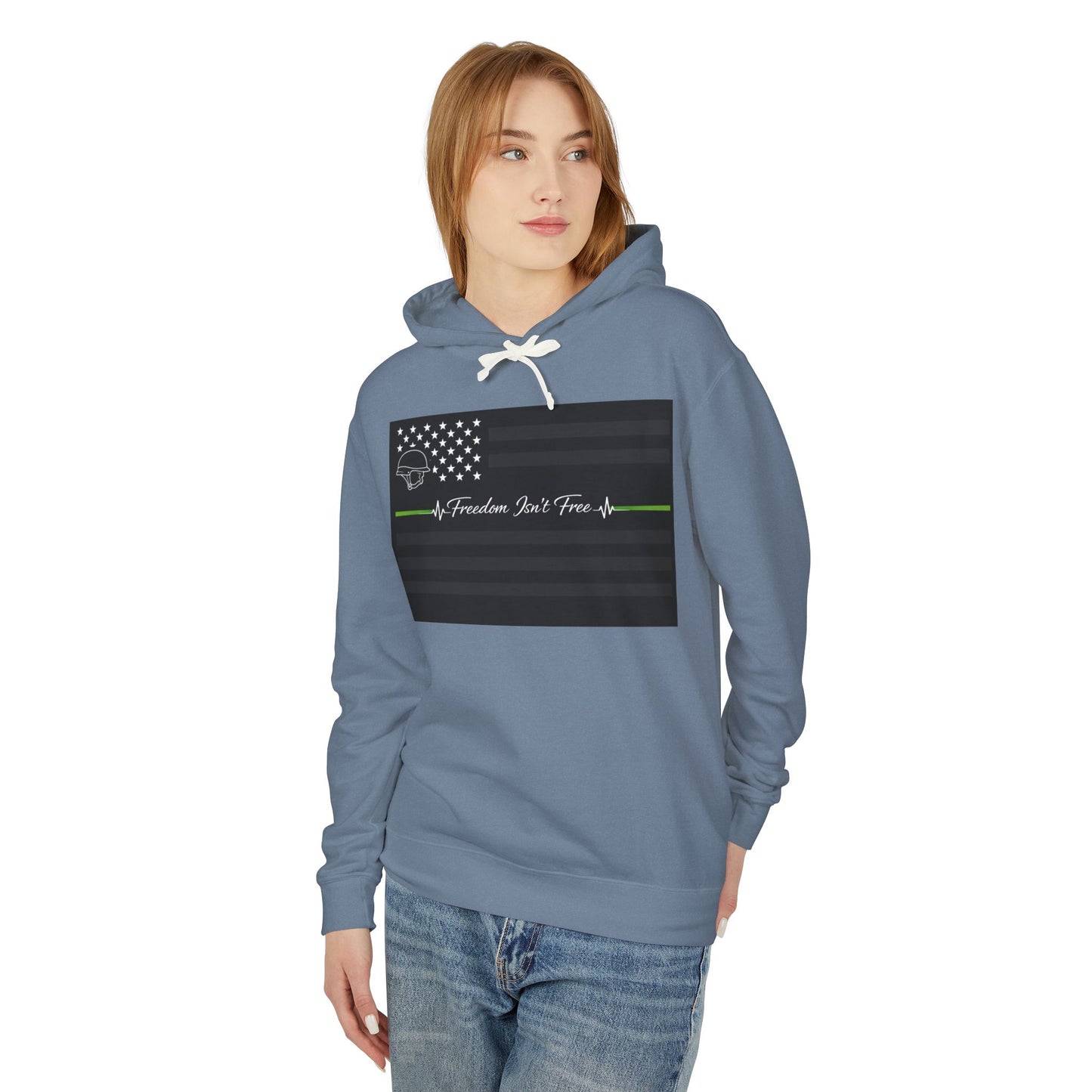 Thin Green Line Unisex Lightweight Hoodie