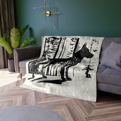 Watchful Eyes Crushed Velvet Blanket