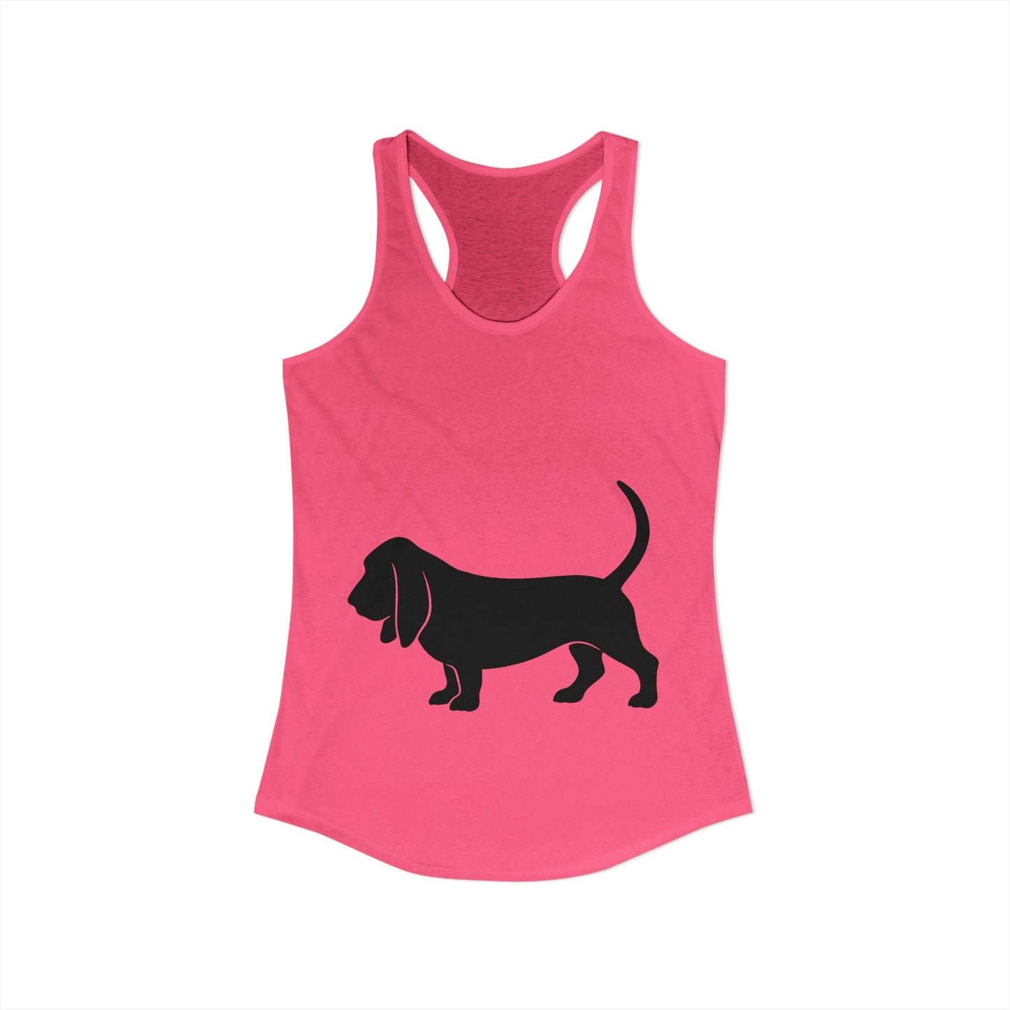Basset Silhouette Women's Racerback Tank
