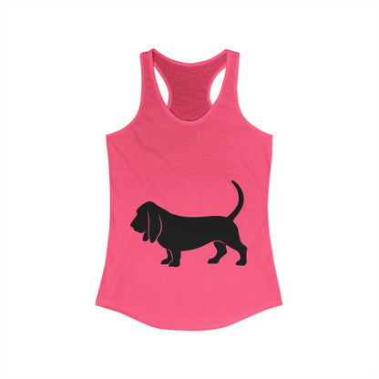 Basset Silhouette Women's Racerback Tank