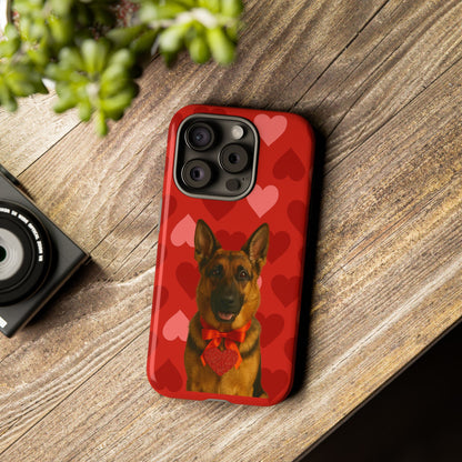 Cupid's Companion German Shepherd iPhone Case