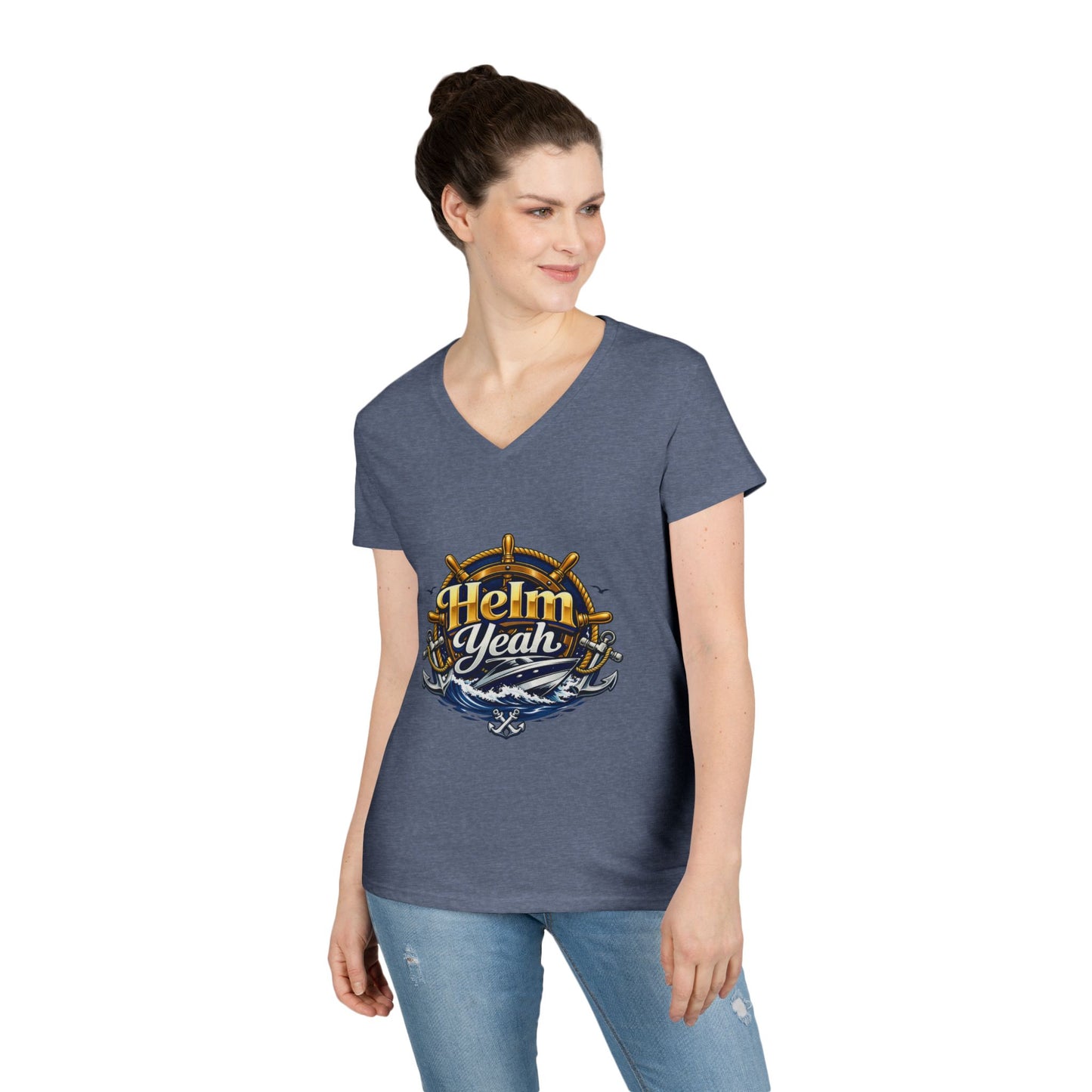 Helm Yeah Women's V-Neck T-Shirt