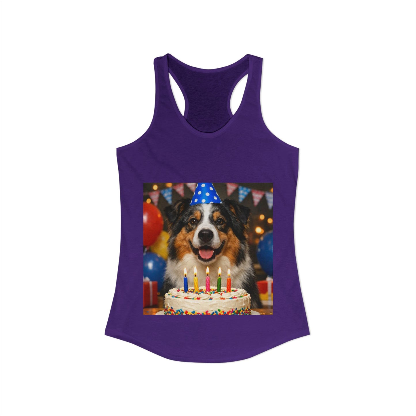 Birthday Buddy Aussie Women's Racerback Tank