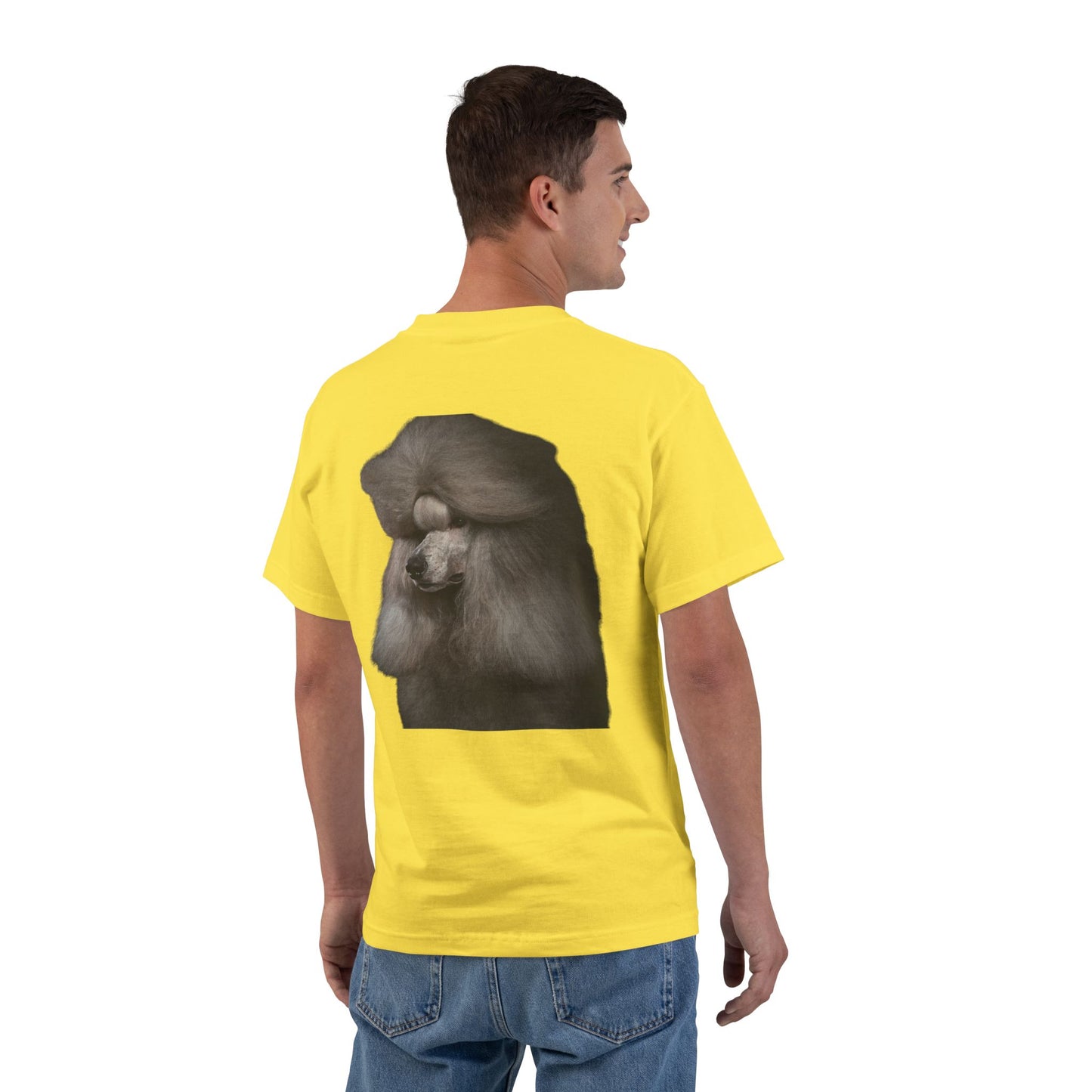 Poodle Head Men's Short-Sleeve Crewneck Tee