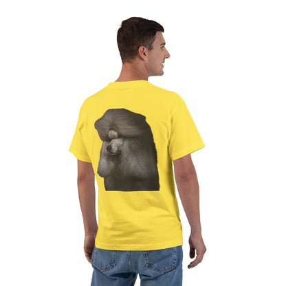 Poodle Head Men's Short-Sleeve Crewneck Tee