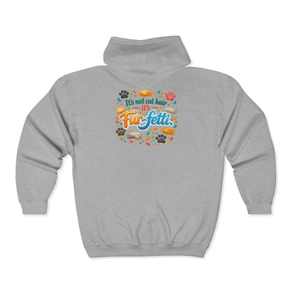 Fur-Fetti Cat Unisex Full Zip Hoodie