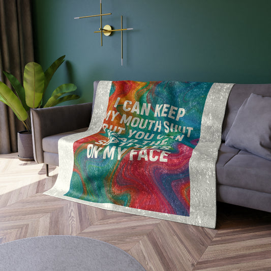 Subtitles Crushed Velvet Blanket