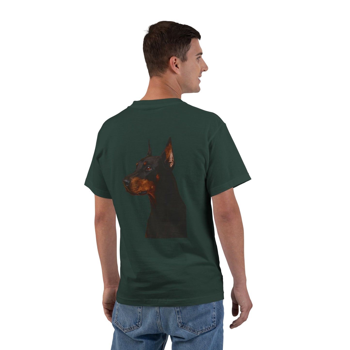 Doberman Head Men's Short-Sleeve Crewneck Tee