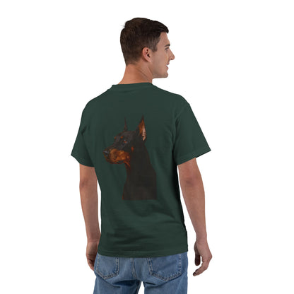 Doberman Head Men's Short-Sleeve Crewneck Tee