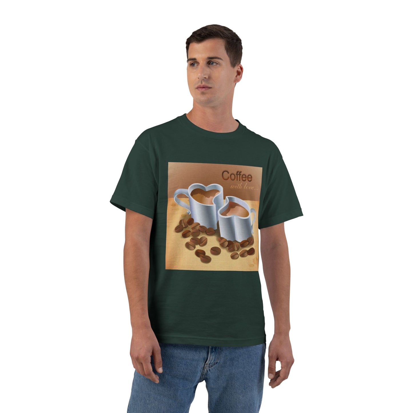 Coffee With Love Men's Short-Sleeve Crewneck Tee