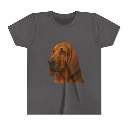 Bloodhound Head Youth Unisex Short Sleeve Crewneck Tee