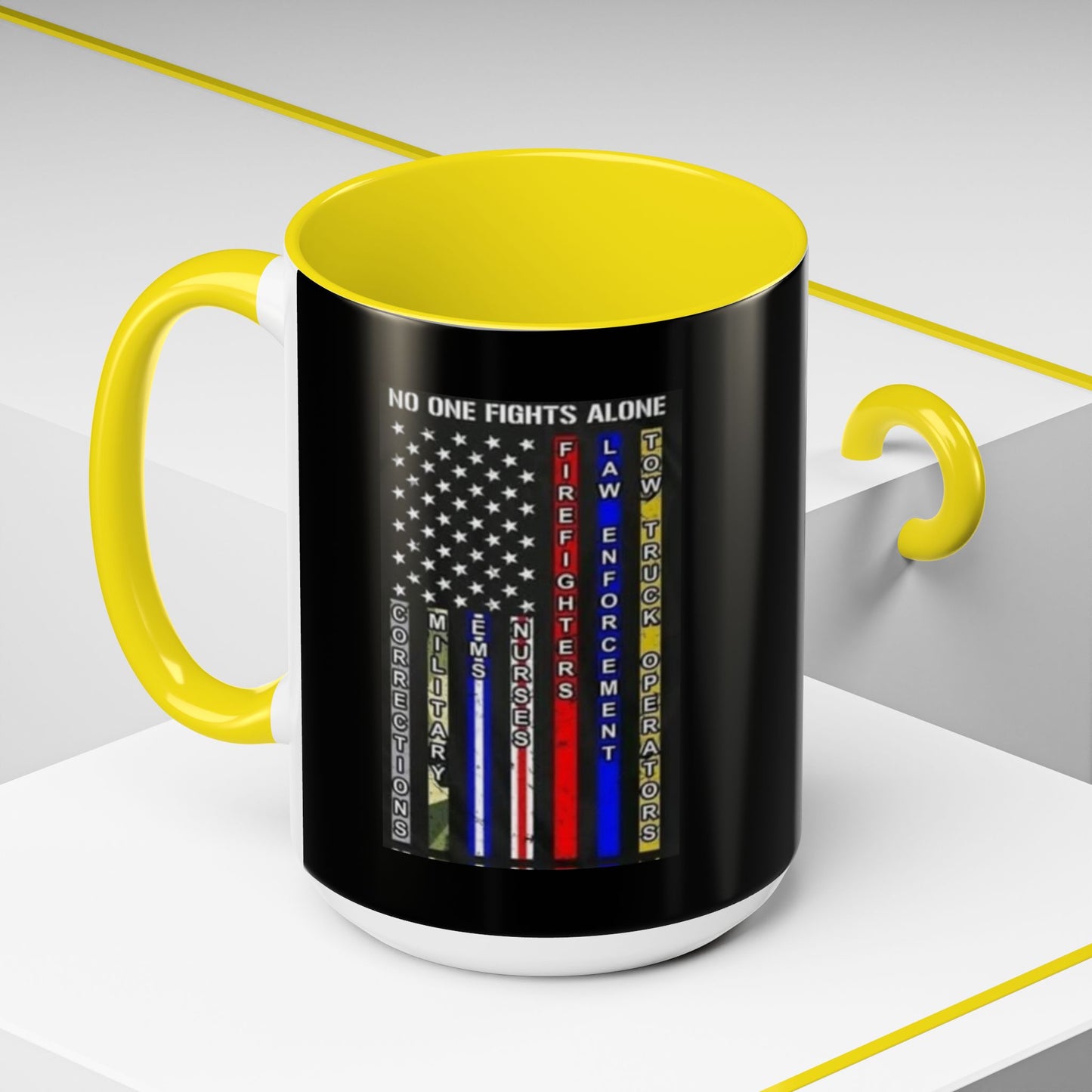 No One Fights Alone 2-Tone Coffee Mug