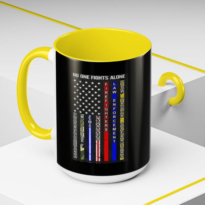 No One Fights Alone 2-Tone Coffee Mug
