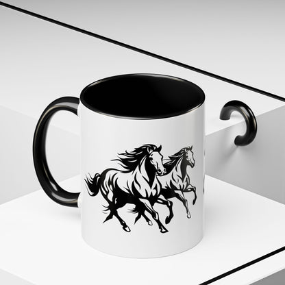 Horsin' Around 2-Tone Coffee Mug