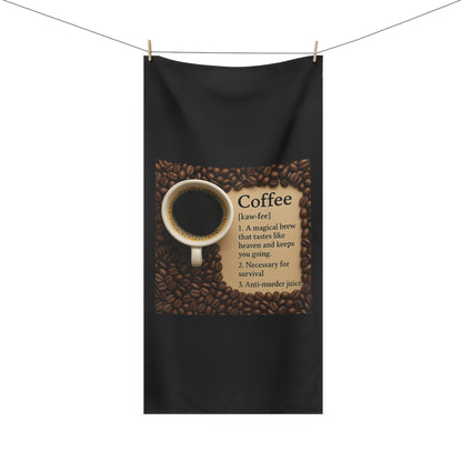 Coffee Definition Mink-Cotton  Beach Towel