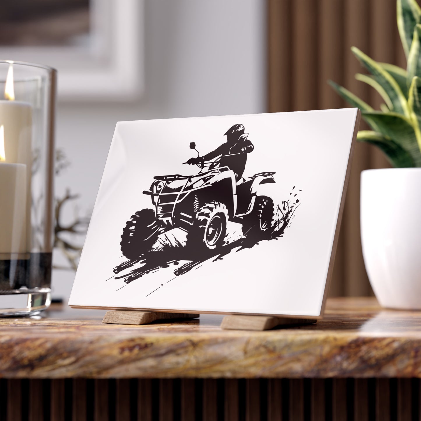 Slingin' Mud Quad Ceramic Photo Tile