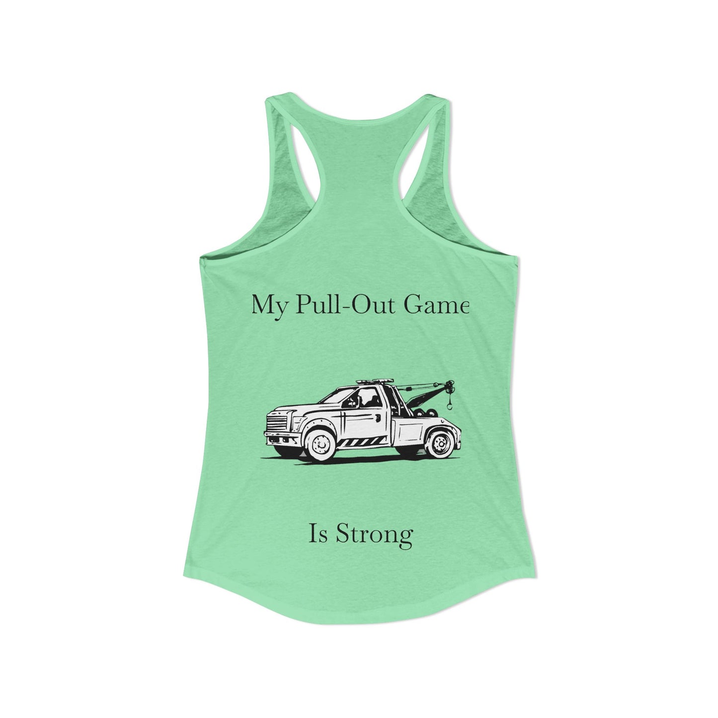 Pull Out Wheel Lift Tow Truck Women's Racerback Tank