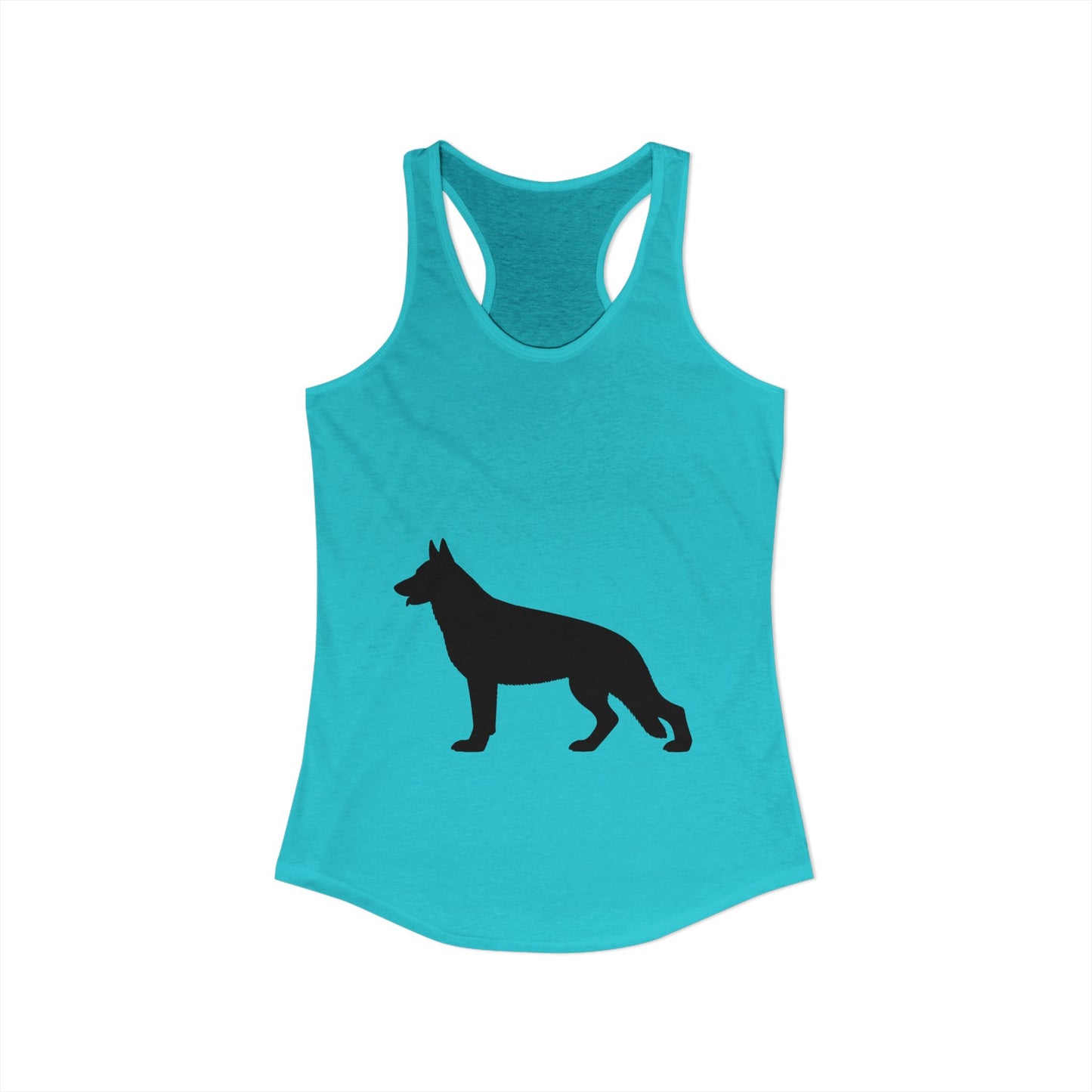 German Shepherd Silhouette Women's Racerback Tank