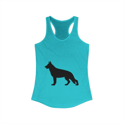 German Shepherd Silhouette Women's Racerback Tank