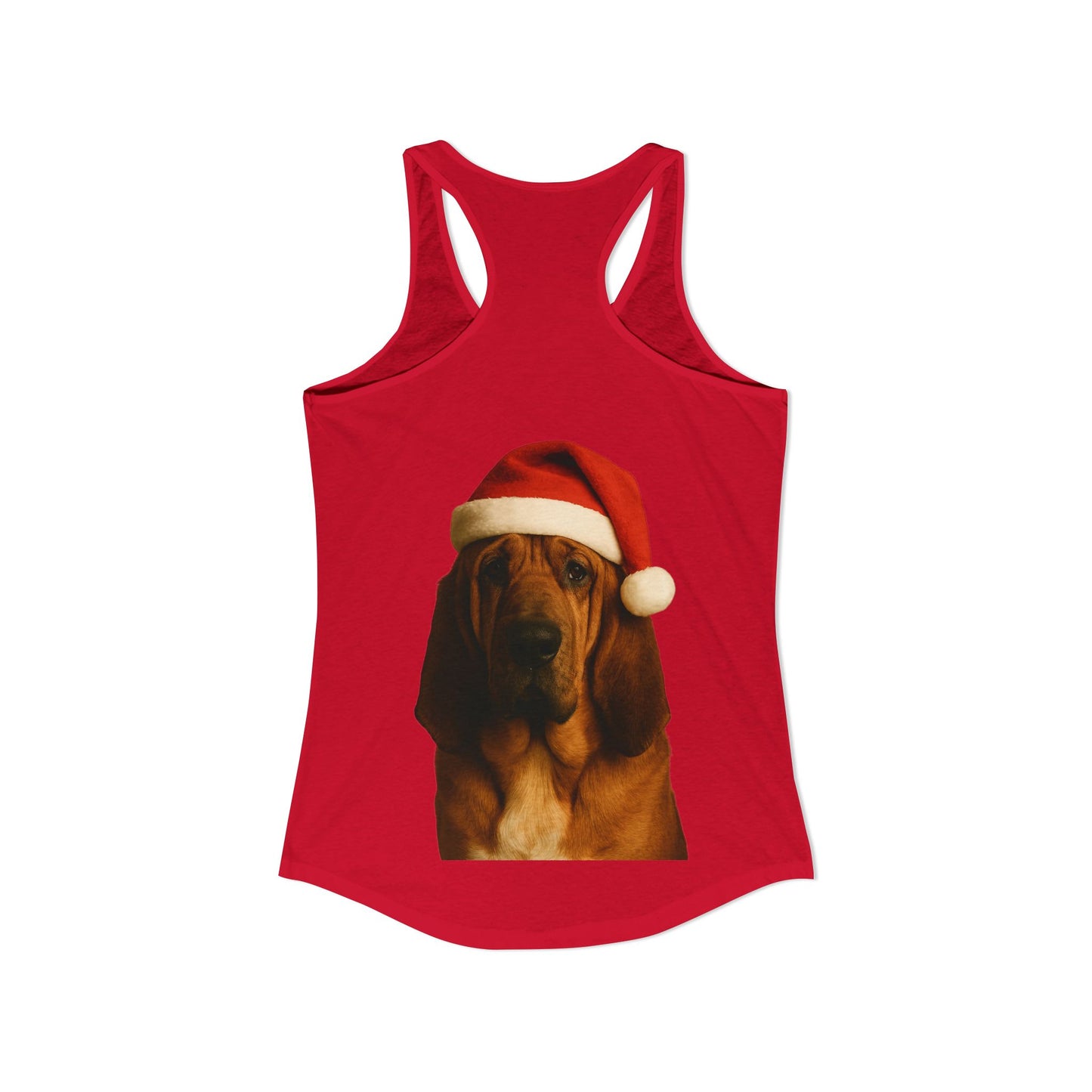 Santa Paws Bloodhound Women's Racerback Tank