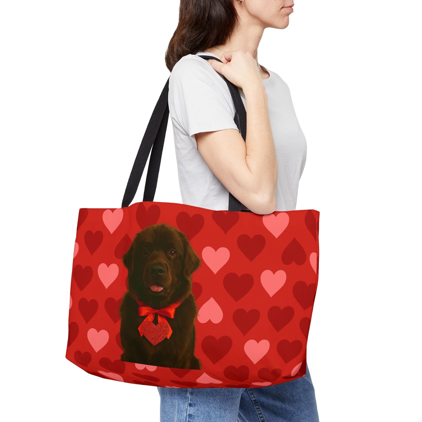 Cupid's Companion Newfie Weekender Tote Bag