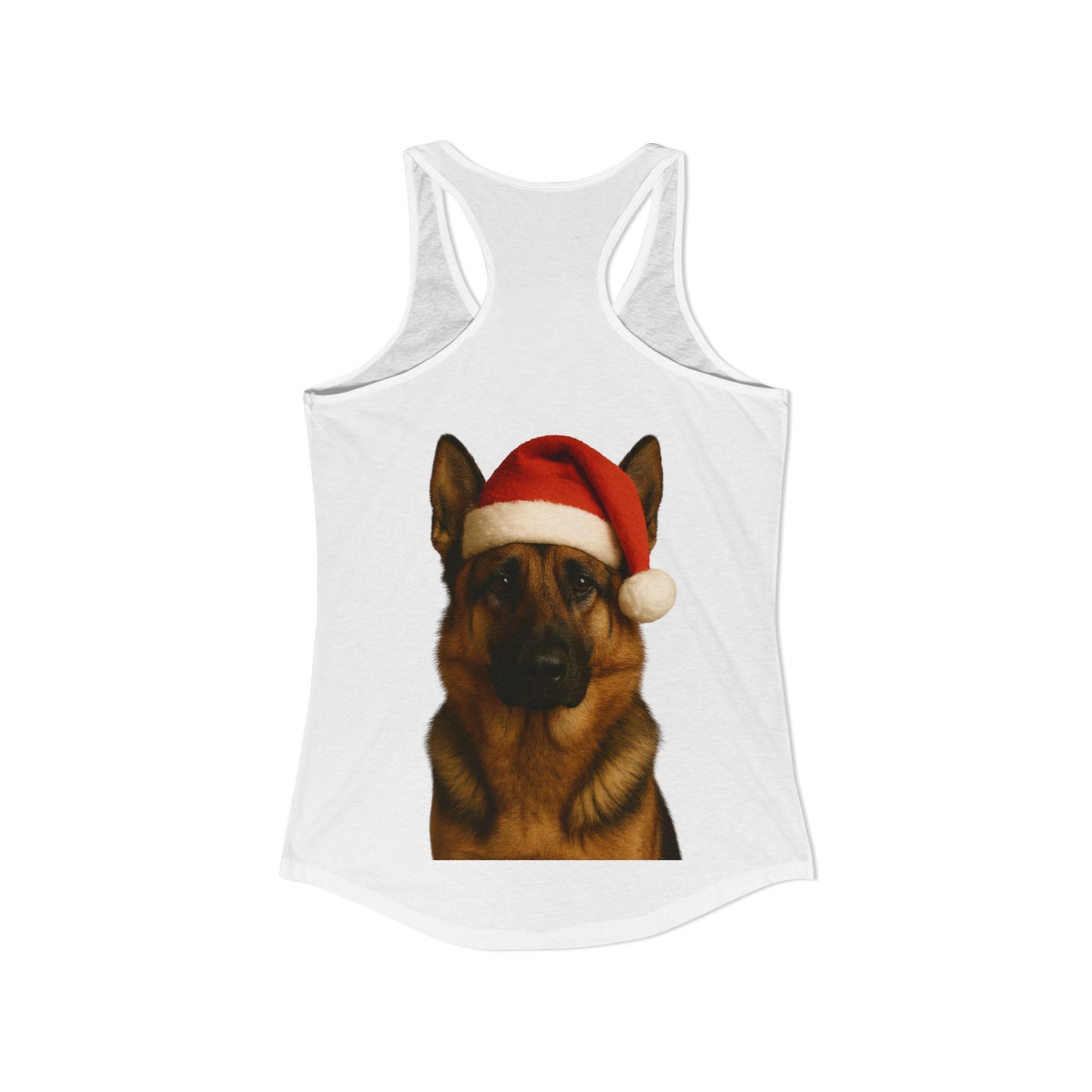 Santa Paws German Shepherd Women's Racerback Tank