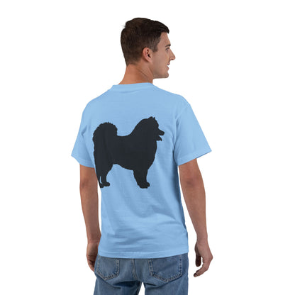 Samoyed Silhouette Men's Short-Sleeve Crewneck Tee